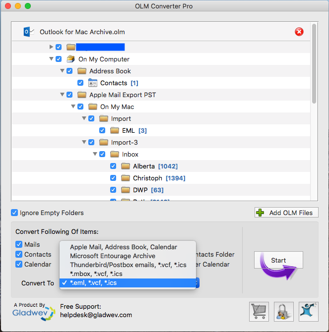 no olm files found for outlook on mac